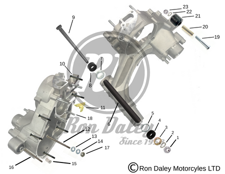 Vespa PX125/150 Crankcase Assembly