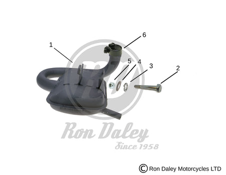 Vespa PX/T5 Exhaust Assembly