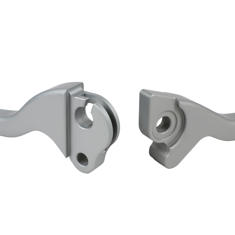 BGM PRO Vespa PX Grimeca Brake And Clutch Lever Set Steel Grey (1998-2003)