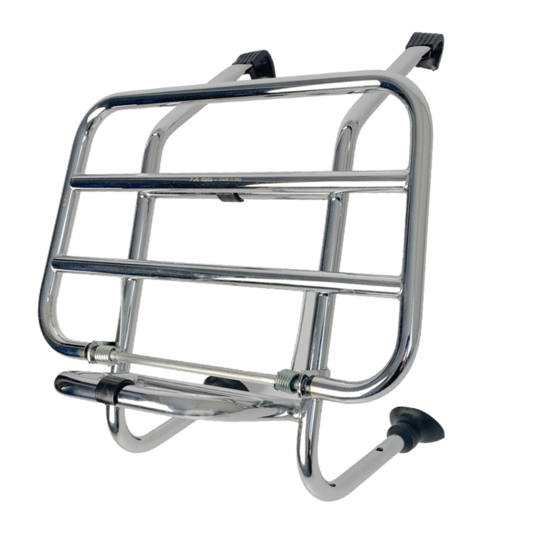 F.A. ITALIA Vespa Chrome Front Luggage Rack PX, T5, Lambretta (series 1-3) LI, LIS, SX, TV