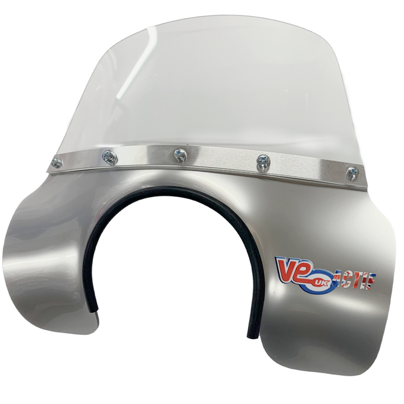 VE ACTIF Vespa Mod Flyscreen PX, T5, LML - Silver